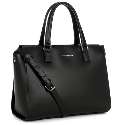 SAC À MAIN SMOOTH NOIR LANCASTER