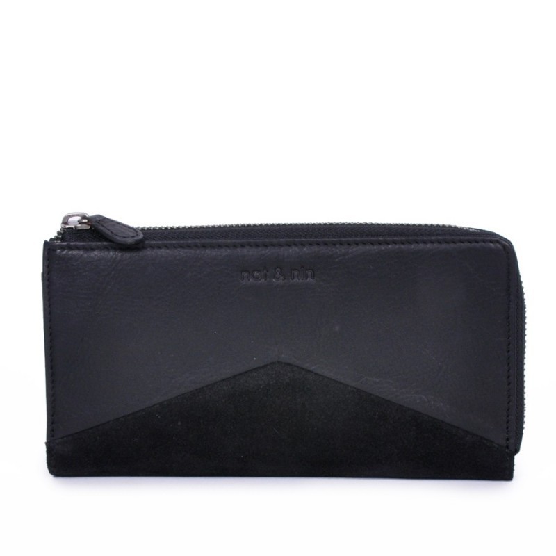 PORTEFEUILLE LINN NOIR NAT & NIN