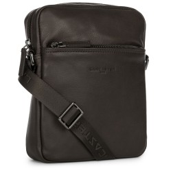 SAC PORTÉ CROISÉ SOFT VINTAGE HOMME MARRON LANCASTER
