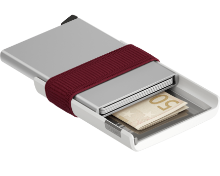 PORTE CARTES CARDSLIDE BLANC ET BORDEAUX SECRID