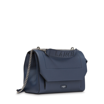 SAC À RABAT NINON GRAND MODÈLE BLEU PÉTROLE LANCEL