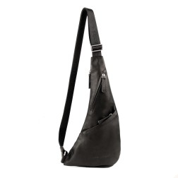SAC BANANE PORTÉ TRAVERS SOFT VINTAGE HOMME NOIR LANCASTER
