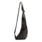 SAC BANANE PORTÉ TRAVERS SOFT VINTAGE HOMME NOIR LANCASTER