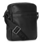 SAC PORTÉ CROISÉ SOFT VINTAGE HOMME NOIR LANCASTER