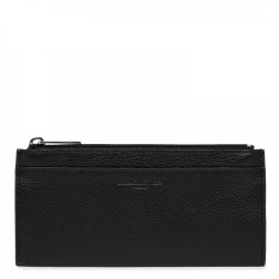 PORTE CARTES ET PAPIERS FOULONNÉ PM NOIR LANACASTER