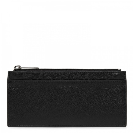 PORTE CARTES ET PAPIERS FOULONNÉ PM NOIR LANACASTER