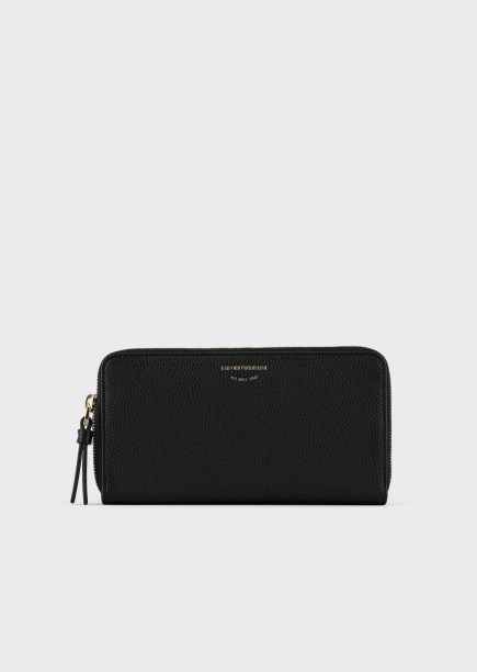 COMPAGNON ZIPPÉ NOIR LOGO EMPORIO ARMANI