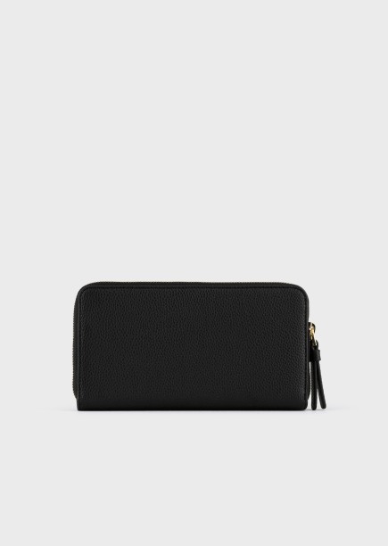 COMPAGNON ZIPPÉ NOIR LOGO EMPORIO ARMANI