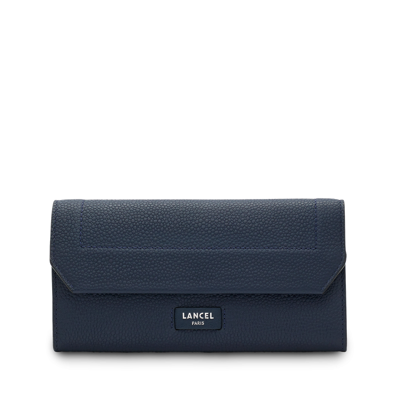 PORTEFEUILLE À RABAT NINON BLEU PETROLE LANCEL