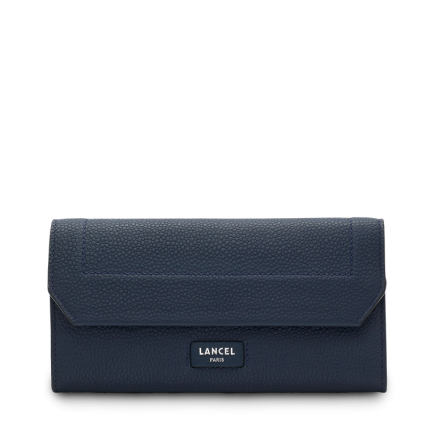PORTEFEUILLE À RABAT NINON BLEU PETROLE LANCEL