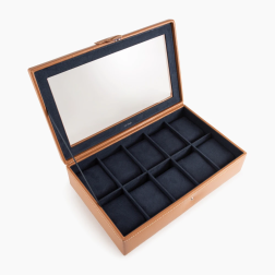 COFFRET 10 MONTRES EN CUIR NATUREL LE TANNEUR