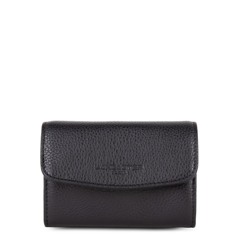 PORTEFEUILLE À RABAT FOULONNÉ PM NOIR LANCASTER PORTEFEUILLE À RABAT FOULONNÉ PM NOIR LANCASTER