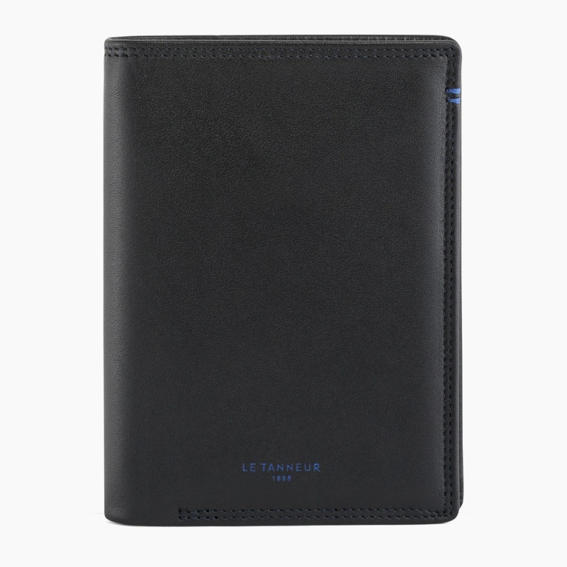 PORTEFEUILLE VERTICAL ZIPPÉ MARTIN NOIR LE TANNEUR