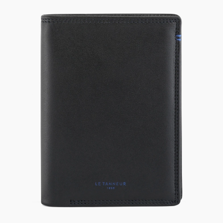PORTEFEUILLE VERTICAL ZIPPÉ MARTIN NOIR LE TANNEUR