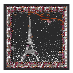 CARRÉ DE SOIE 50CM LONGCHAMP NOIR