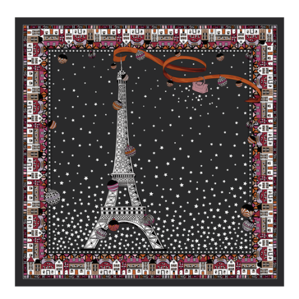 CARRÉ DE SOIE 50CM LONGCHAMP NOIR