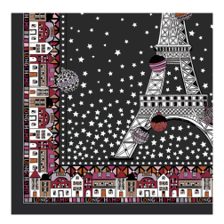 CARRÉ DE SOIE 50CM LONGCHAMP NOIR