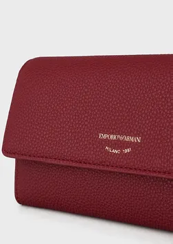 PORTEFEUILLE À RABAT BORDEAUX EMPORIO ARMANI