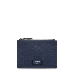 PORTE CARTES ZIPPÉ NINON BLEU PÉTROLE LANCEL