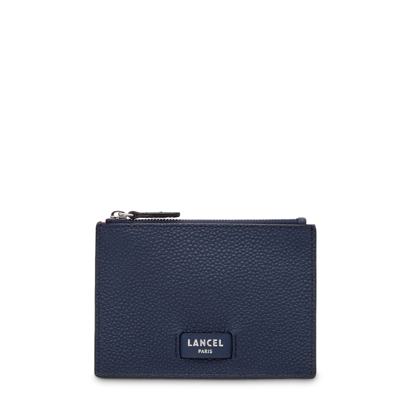 PORTE CARTES ZIPPÉ NINON BLEU PÉTROLE LANCEL