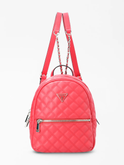 SAC À DOS CESSILY SURPIQUÉ ROUGE LIPSTICK GUESS