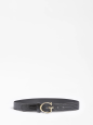 CEINTURE RAFFIE IMPRIME CROCO NOIR M GUESS