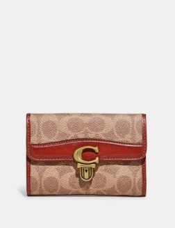 PORTE-MONNAIE EN TOILE SIGNATURE COACH