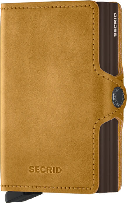 PORTE CARTES TWINWALLET VINTAGE OCHRE SECRID