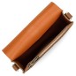 SAC BESACE FOULONNÉ DOUBLE HOOK CAMEL IN ORANGE LANCASTER