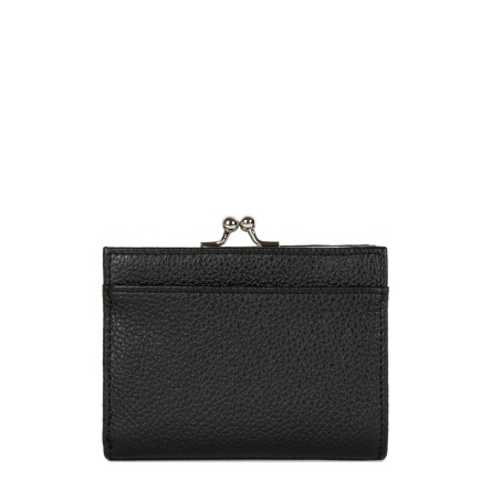 PORTE MONNAIE FERMOIR FOULONNÉ PM NOIR LANCASTER
