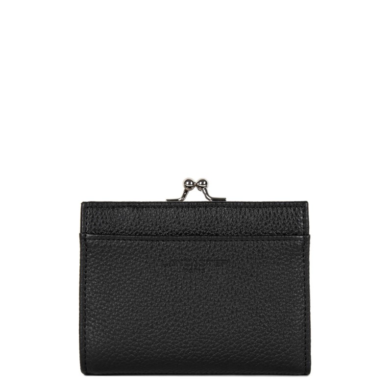 PORTE MONNAIE FERMOIR FOULONNÉ PM NOIR LANCASTER