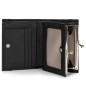 PORTE MONNAIE FERMOIR FOULONNÉ PM NOIR LANCASTER
