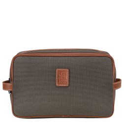 LONGCHAMP BOXFORD TROUSSE DE TOILETTE BRUN