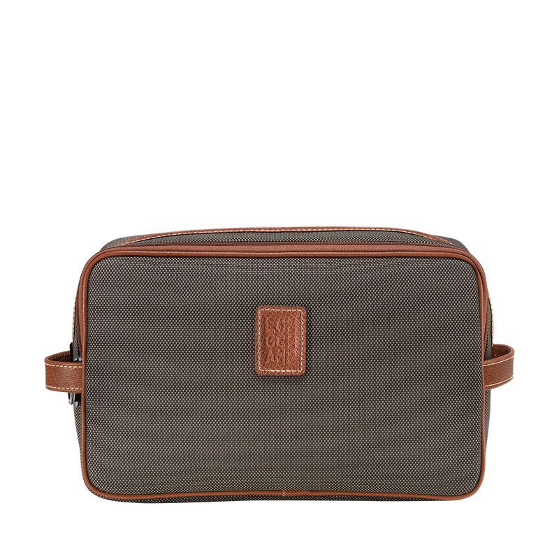 LONGCHAMP BOXFORD TROUSSE DE TOILETTE BRUN