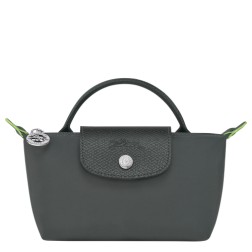 LONGCHAMP LE PLIAGE GREEN TROUSSE COSMÉTIQUE AVEC POIGNÉE GRAPHITE