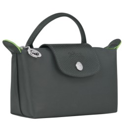 LONGCHAMP LE PLIAGE GREEN TROUSSE COSMÉTIQUE AVEC POIGNÉE GRAPHITE