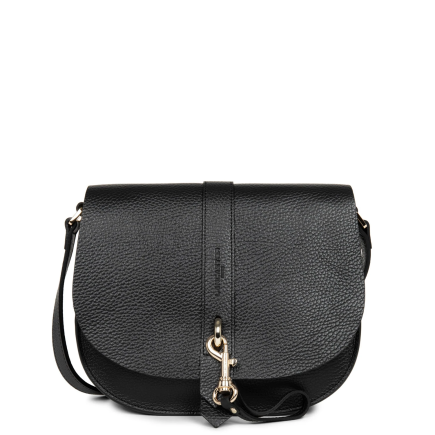 SAC BESACE FOULONNÉ DOUBLE HOOK NOIR IN NUDE LANCASTER