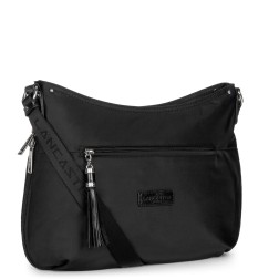 SAC BESACE BASIC POMPON NOIR LANCASTER