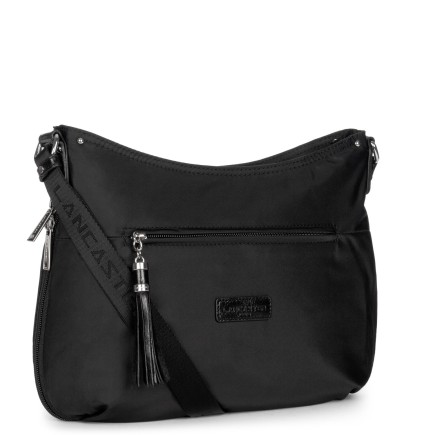 SAC BESACE BASIC POMPON NOIR LANCASTER