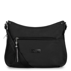 SAC BESACE BASIC POMPON NOIR LANCASTER
