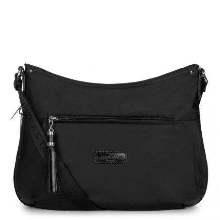 SAC BESACE BASIC POMPON NOIR LANCASTER