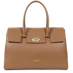 TRÈS GRAND SAC PORTÉ MAIN FOULONNÉ MILANO CAMEL LANCASTER