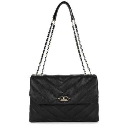 SAC TROTTEUR CAVIAR MATELASSÉ NOIR LANCASTER