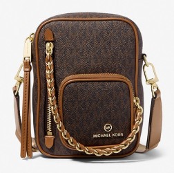 PETIT SAC A BANDOULIERE ELLIOT MARRON/NOISETTE MK