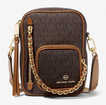 PETIT SAC A BANDOULIERE ELLIOT MARRON/NOISETTE MK