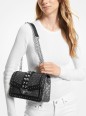 SAC PORTÉ ÉPAULE SOHO NOIR/SILVER MK