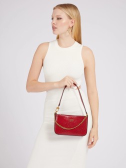SAC PORTÉ ÉPAULE KATEY IMPRIMÉ PYTHON RED GUESS