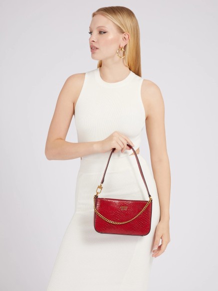 SAC PORTÉ ÉPAULE KATEY IMPRIMÉ PYTHON RED GUESS
