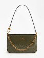 SAC PORTÉ ÉPAULE KATEY IMPRIMÉ PYTHON OLIVE GUESS