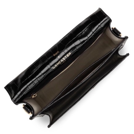 SAC TROTTEUR NOIR CROCO (Anna) LANCASTER X ZOÉ